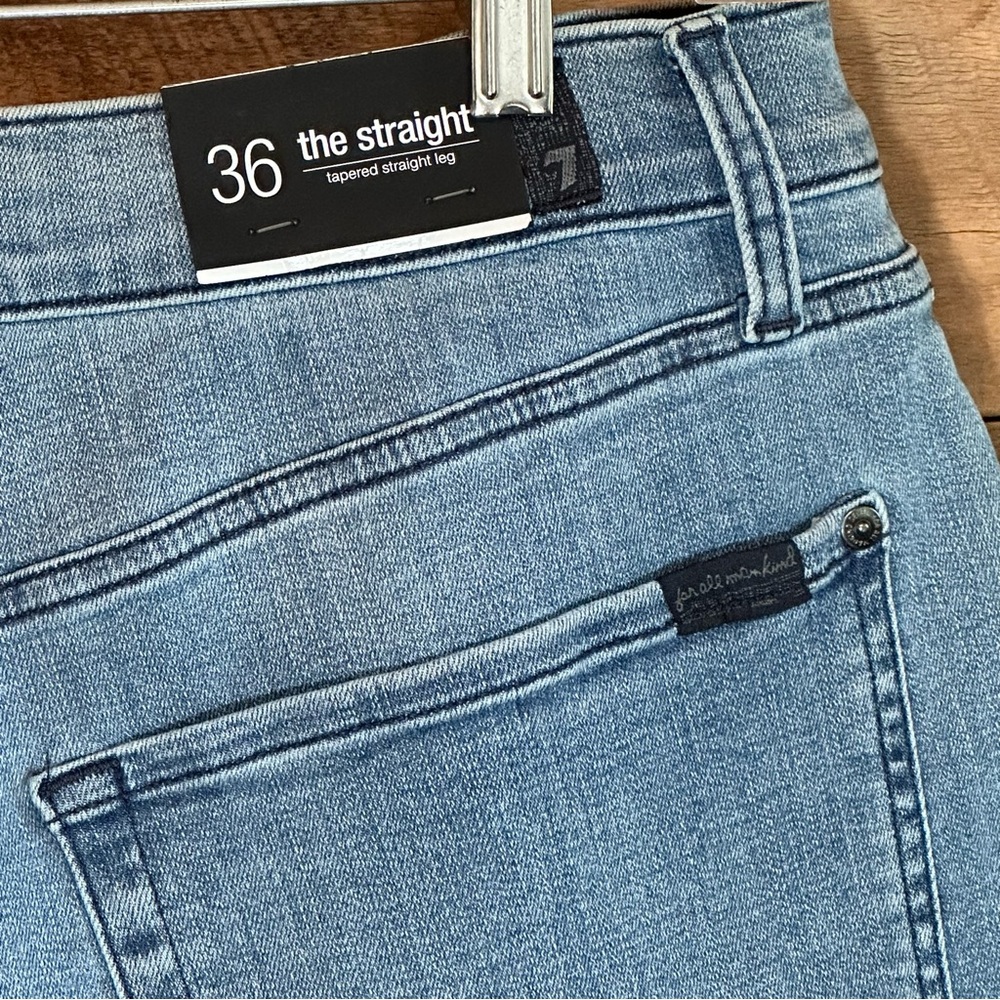 7 For All Mankind Light Blue Tapered Jeans